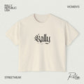 Rally Stately Script Women's Boxy Tee