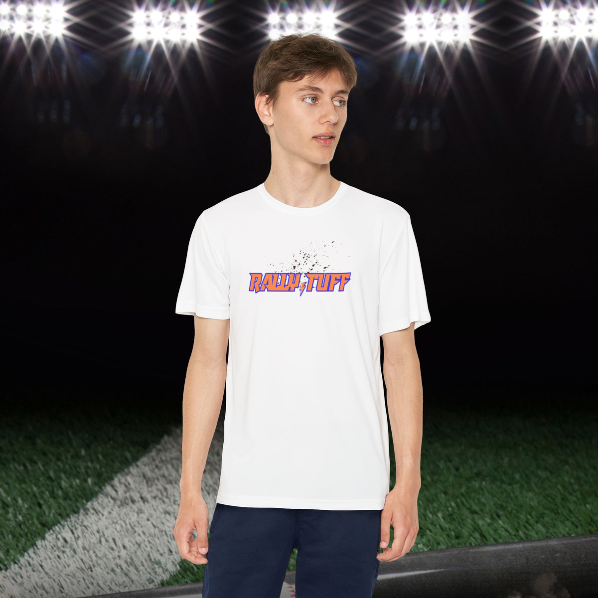 Rally TUFF “Head First Energy” Youth Athletic Tee