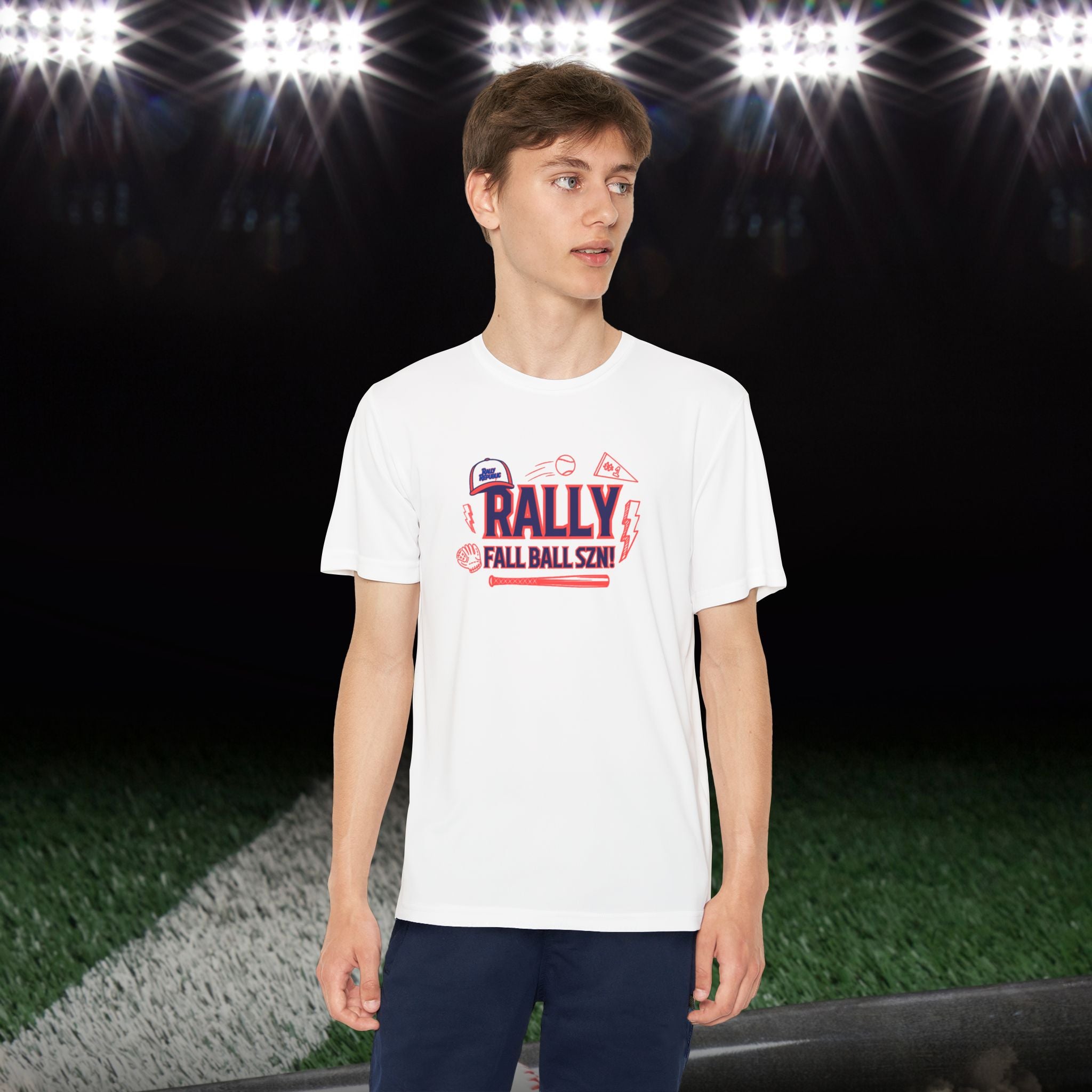 Rally FALL BALL Youth Athletic Tee