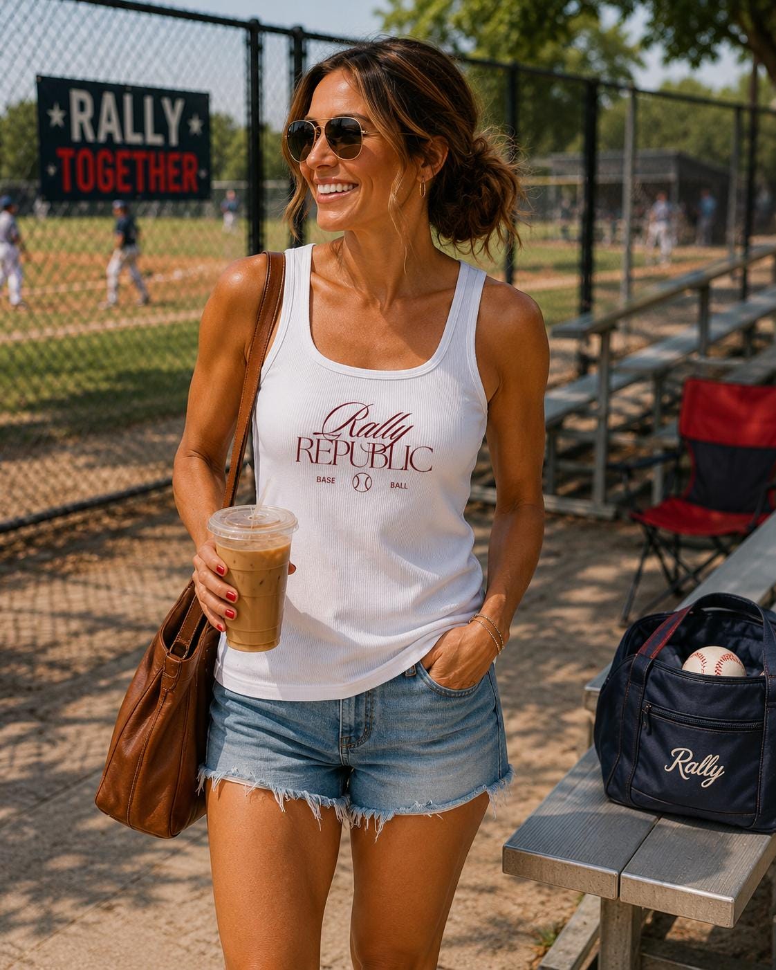 Rally Republic Baseball Women's Baby Rib Tank