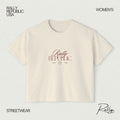 Rally Republic Softball Script Women's Boxy Tee