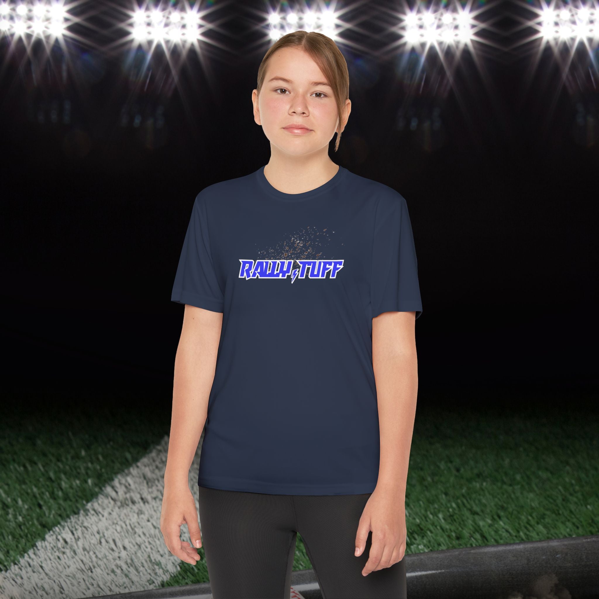 Rally TUFF “Head First Energy” Youth Athletic Tee