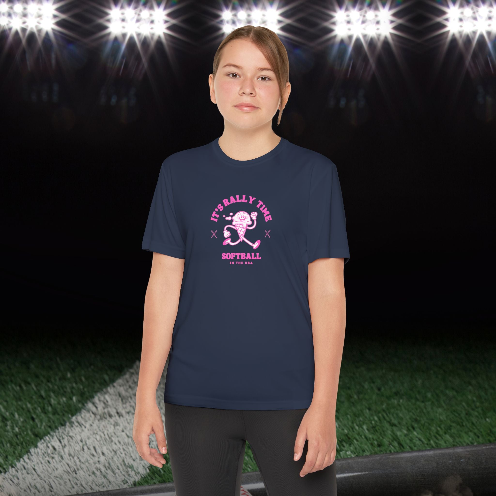 Softball In The USA Girl’s Athletic Tee