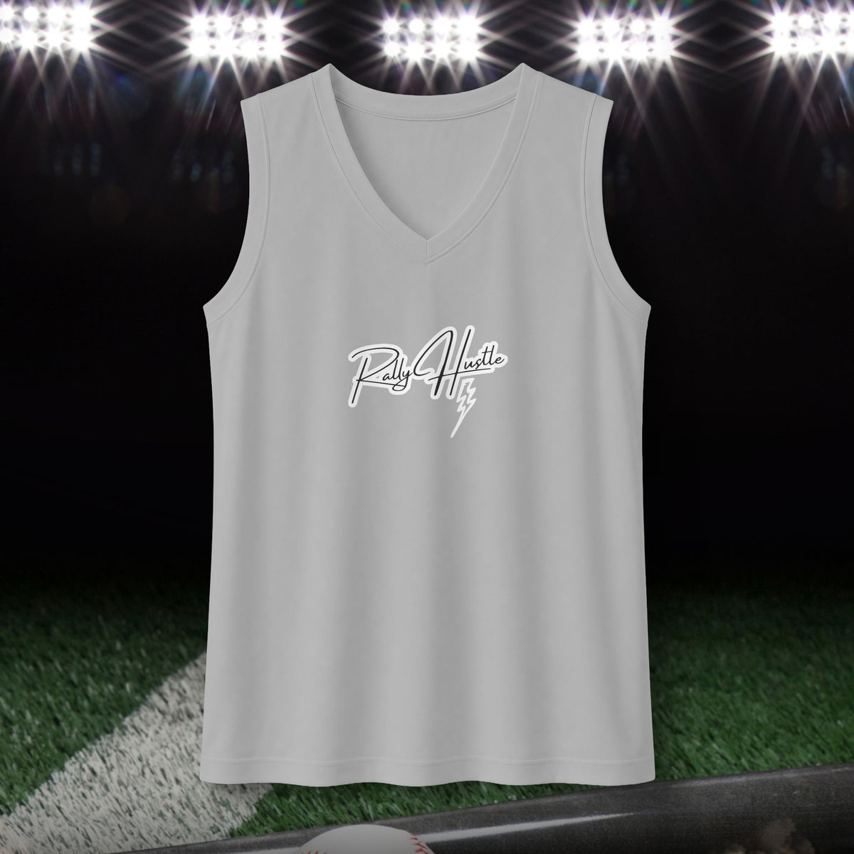Rally Hustle Women's Sleeveless Performance V-Neck Tee