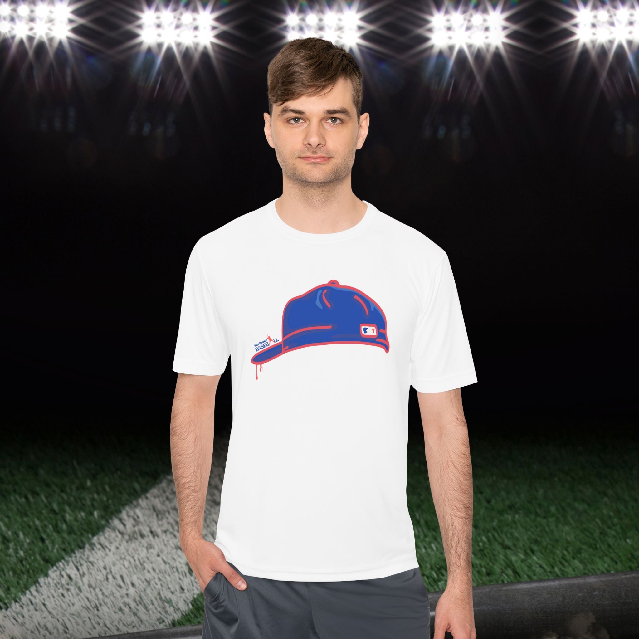 The Backwards Rally Cap Men’s Athletic Tee