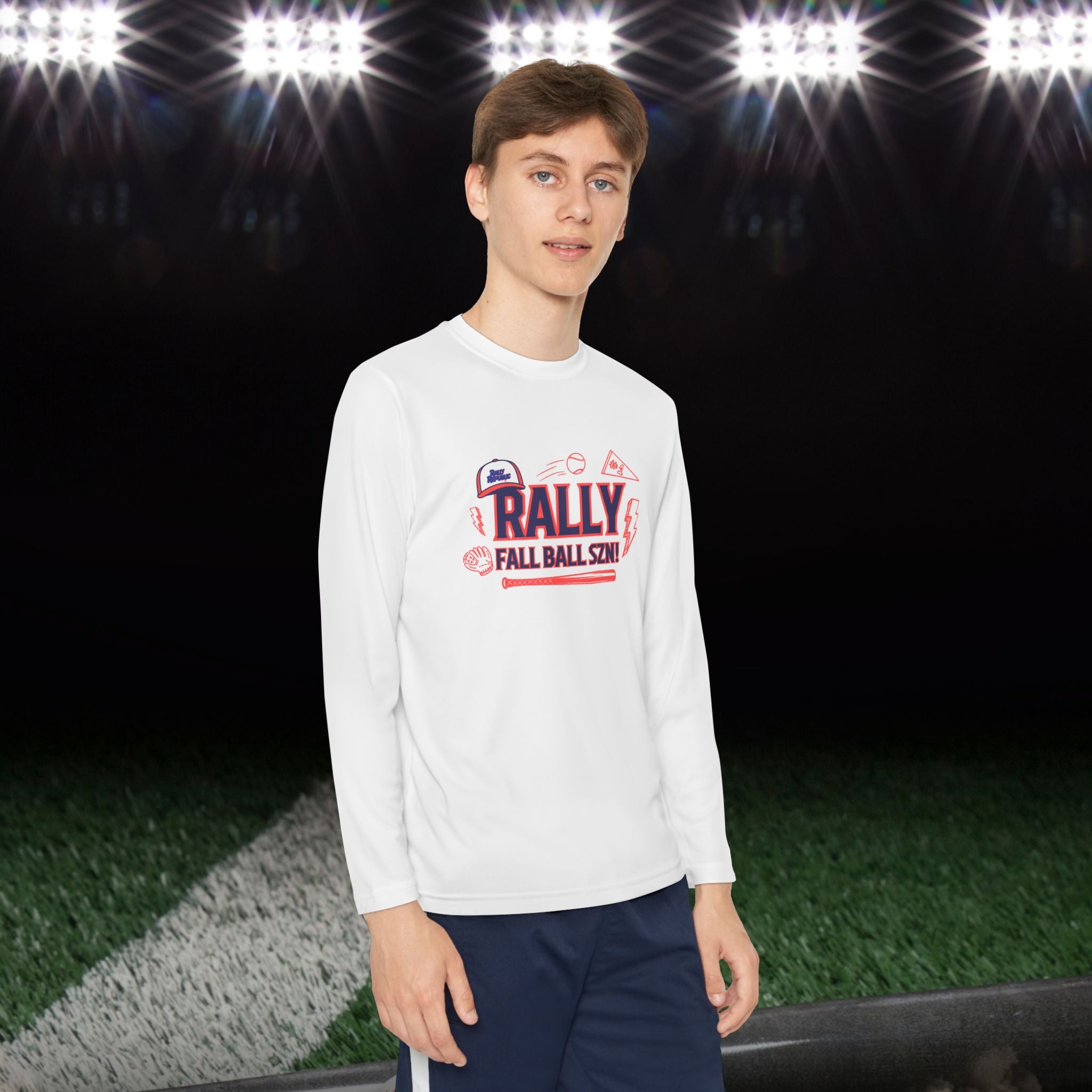 Rally FALL BALL SZN Youth Long Sleeve Athletic Tee