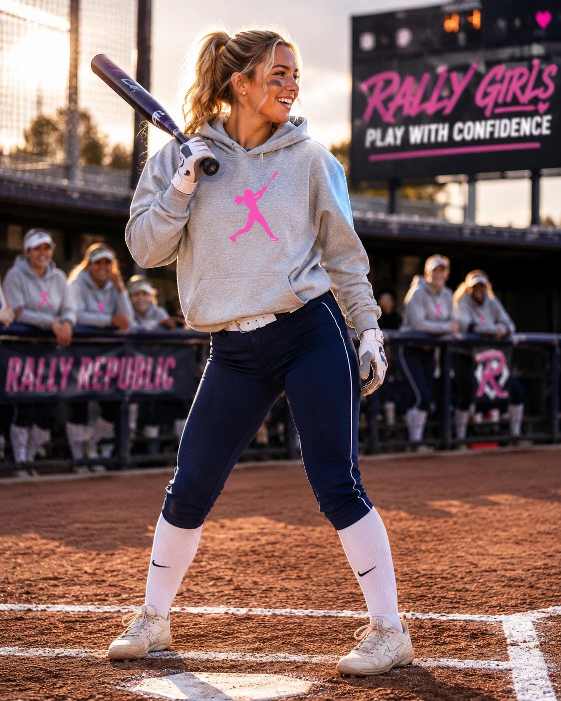 Rally Girl Signature Hitter Premium Hoodie, by Rally Republic