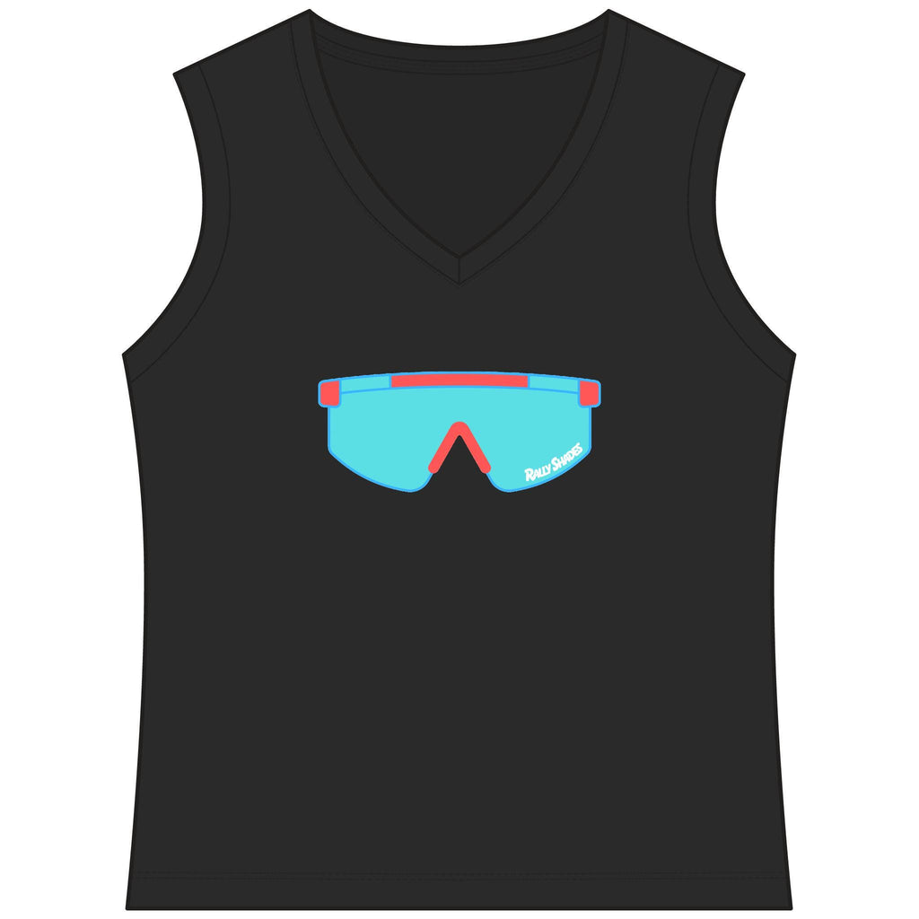 Rally Shades Women's Sleeveless Competitor V-Neck Tee, by Rally Republic