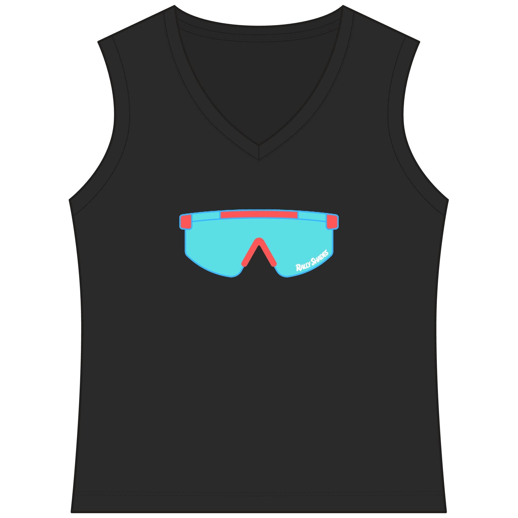 Rally Shades Women's Sleeveless Competitor V-Neck Tee, by Rally Republic