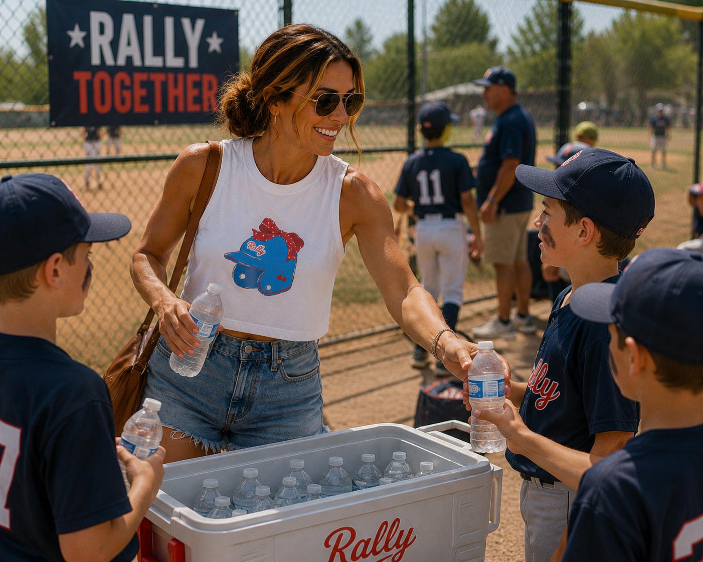 So Extra Rally Cap Crop Top, by Rally Republic