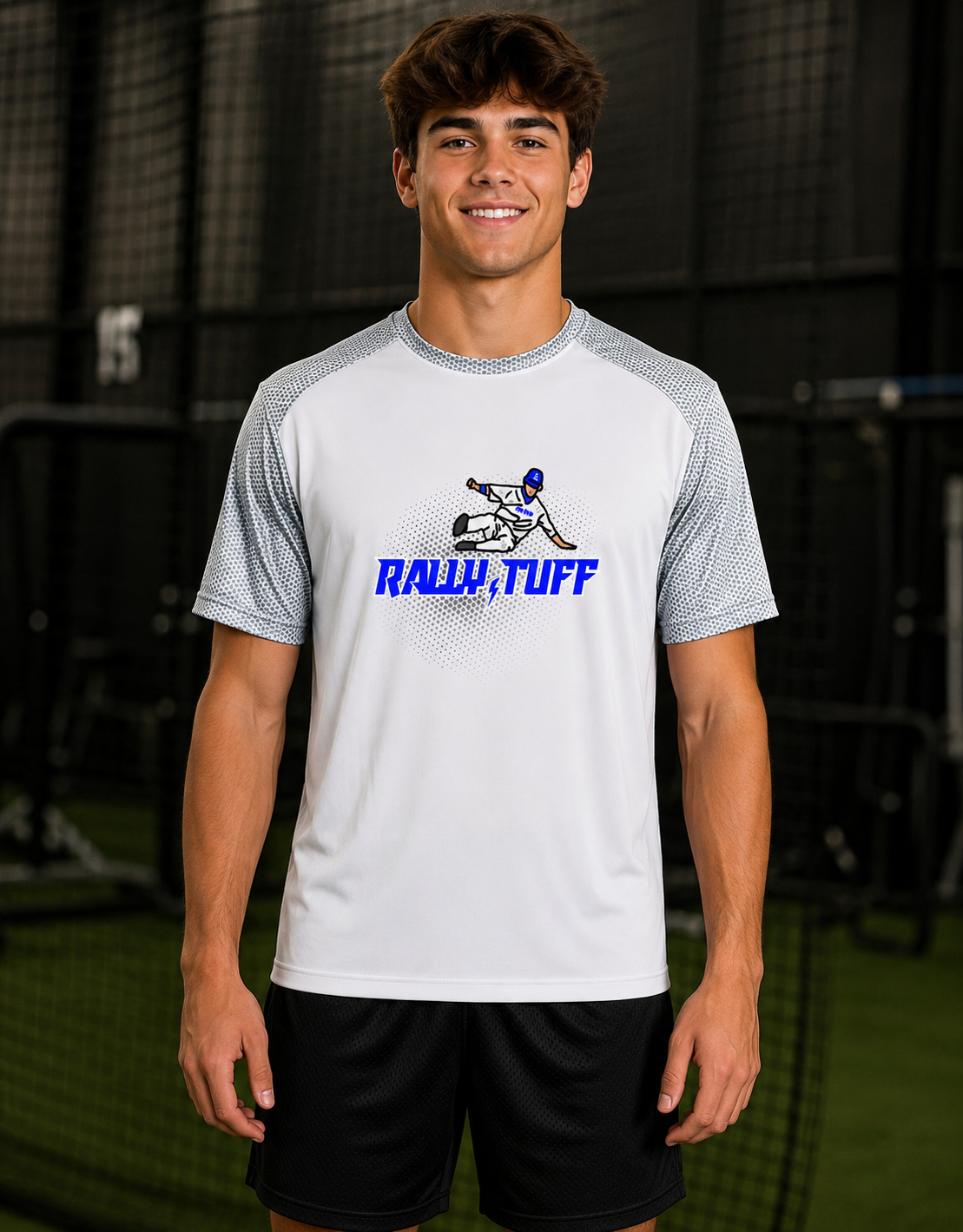 Rally TUFF On The Base-Path Men’s CamoHex Performance Tee