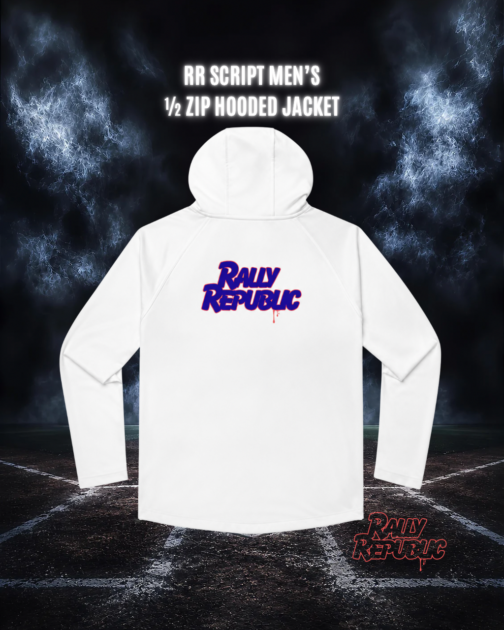RR Script Men’s 1/2 Zip Hooded Jacket