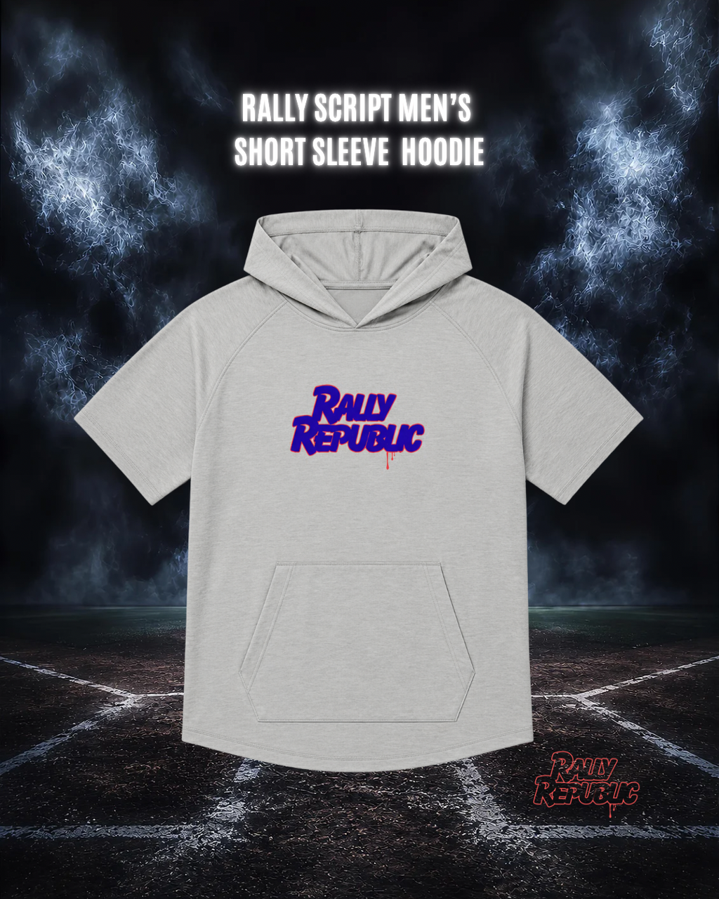 Rally Script Men’s Short-Sleeve Hoodie