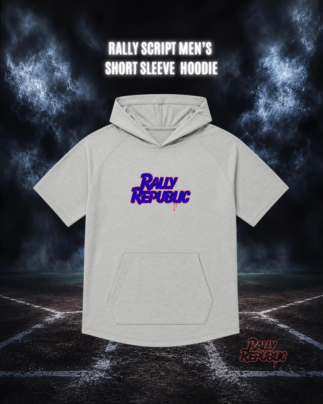 Rally Script Men’s Short-Sleeve Hoodie