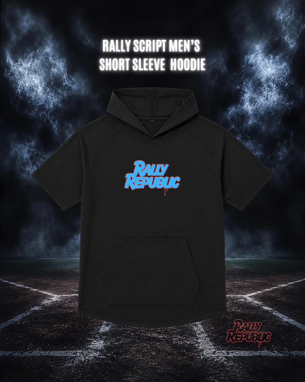 Rally Script Men’s Short-Sleeve Hoodie