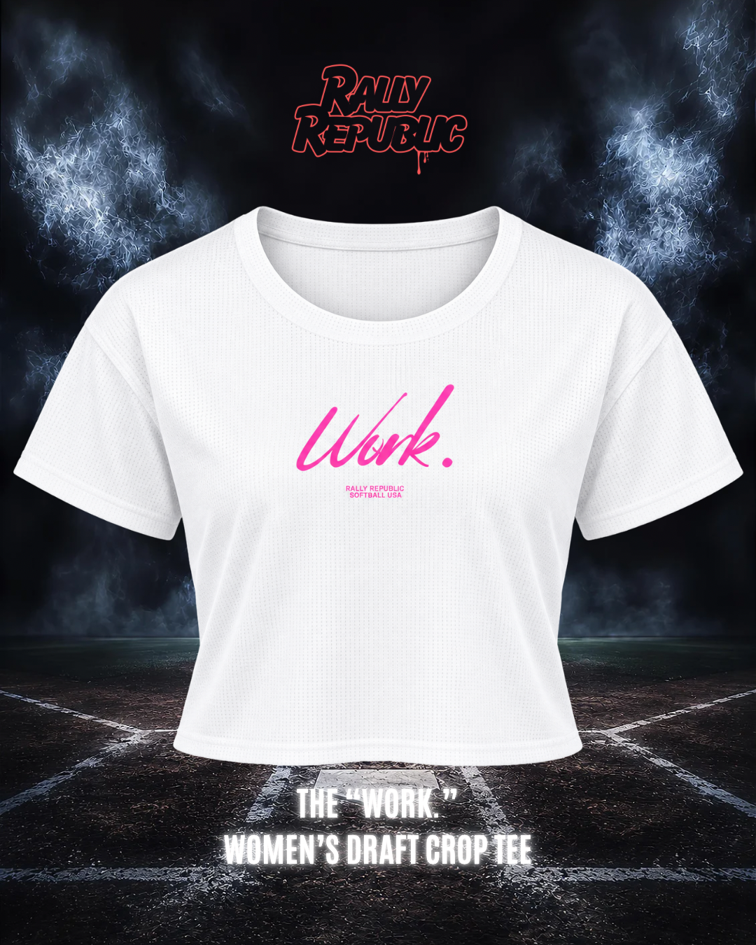 Work. Women's Performance Draft Crop Tee