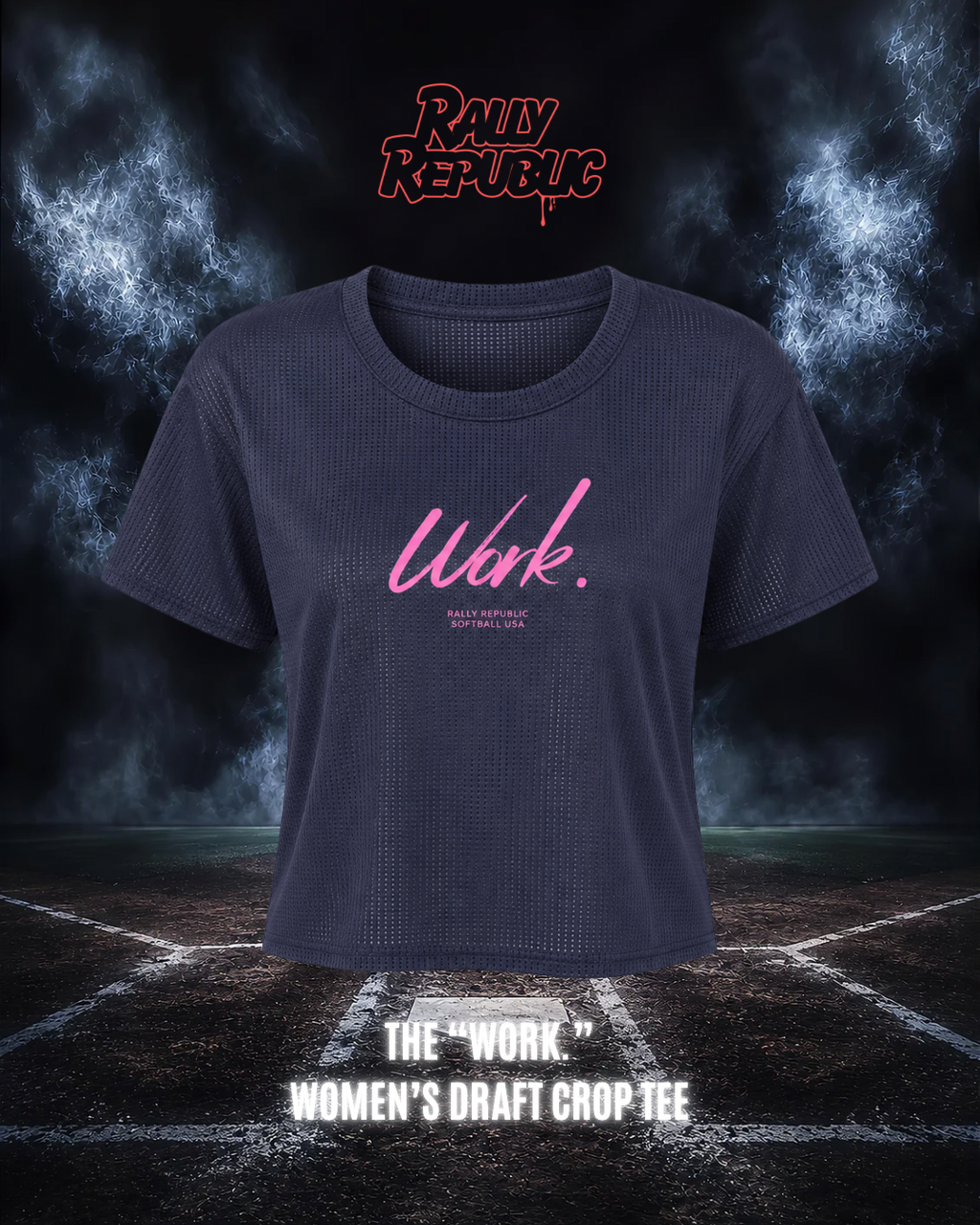Work. Women's Performance Draft Crop Tee