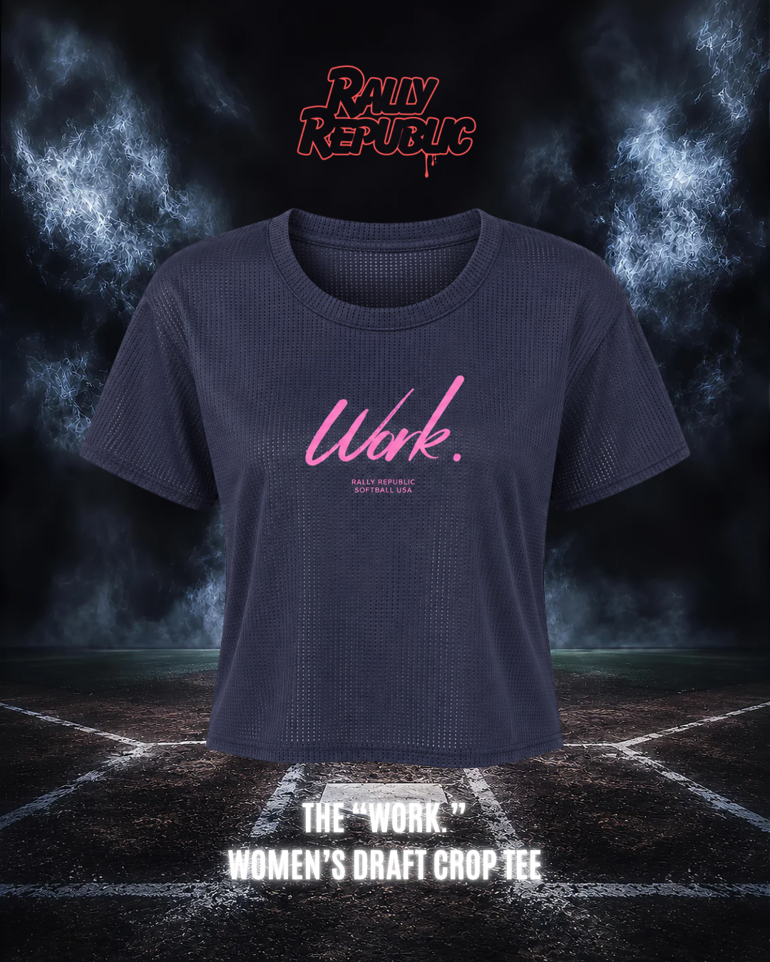 Work. Women's Performance Draft Crop Tee