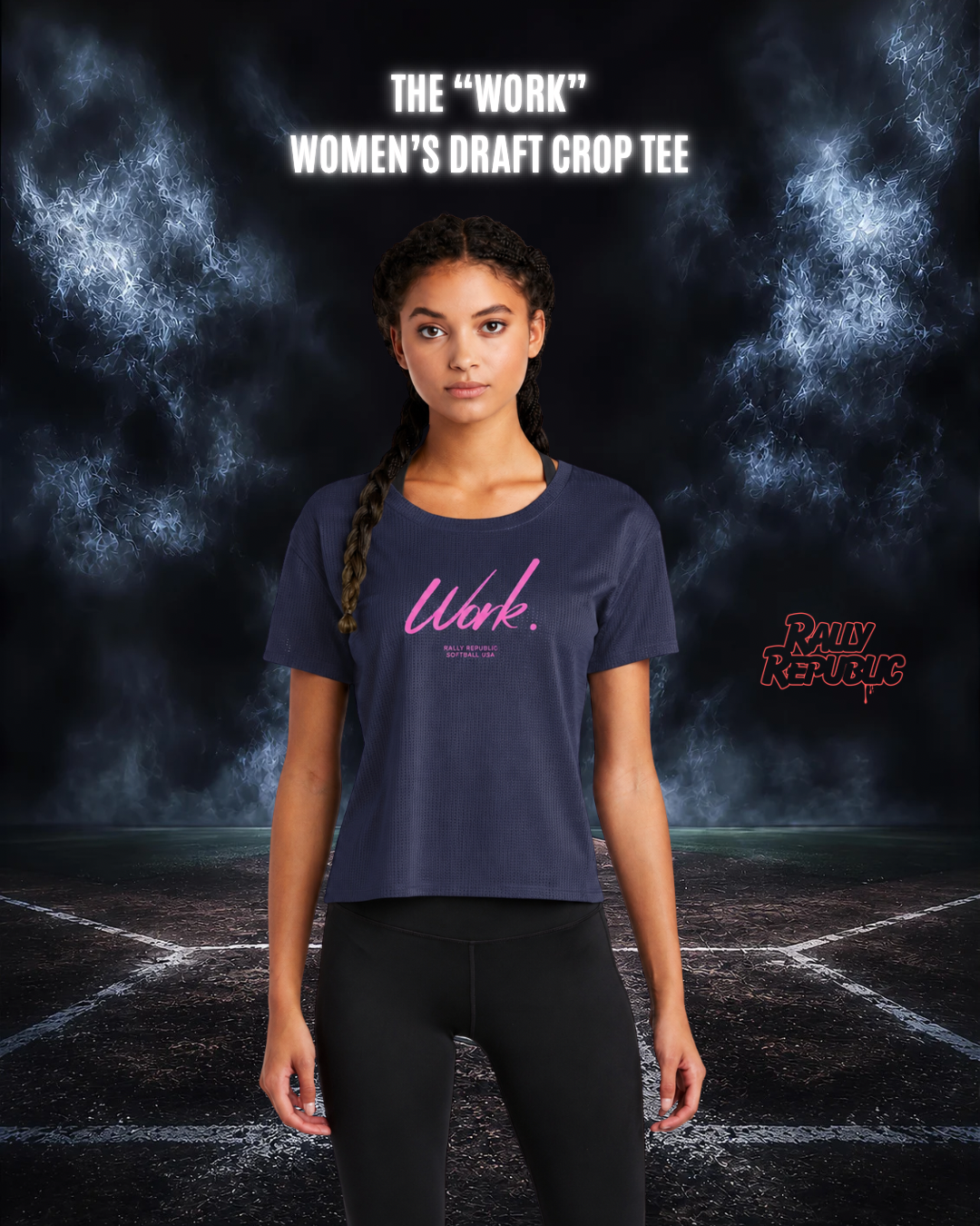Work. Women's Performance Draft Crop Tee
