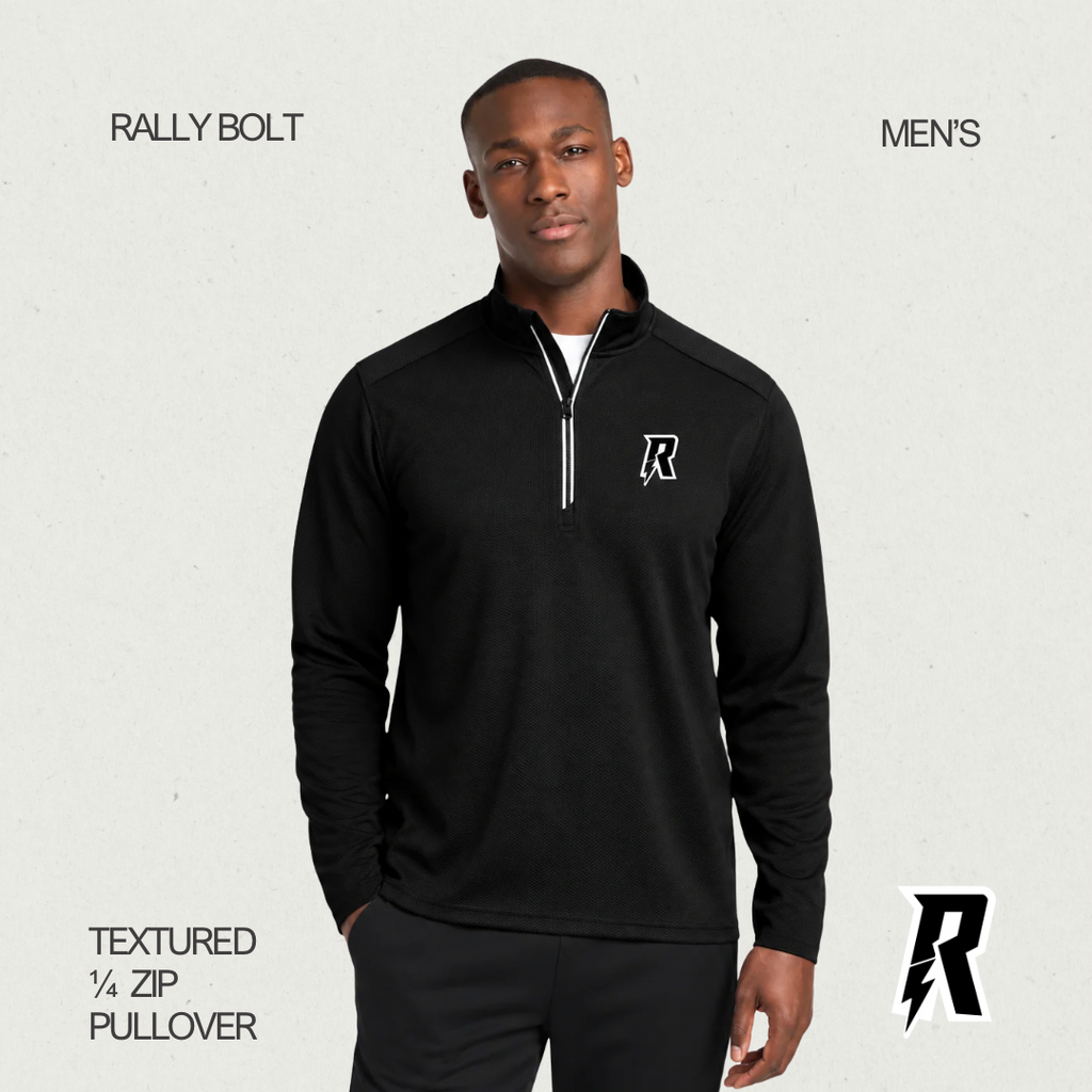 Rally Bolt Textured Men’s  1/4-Zip Pullover