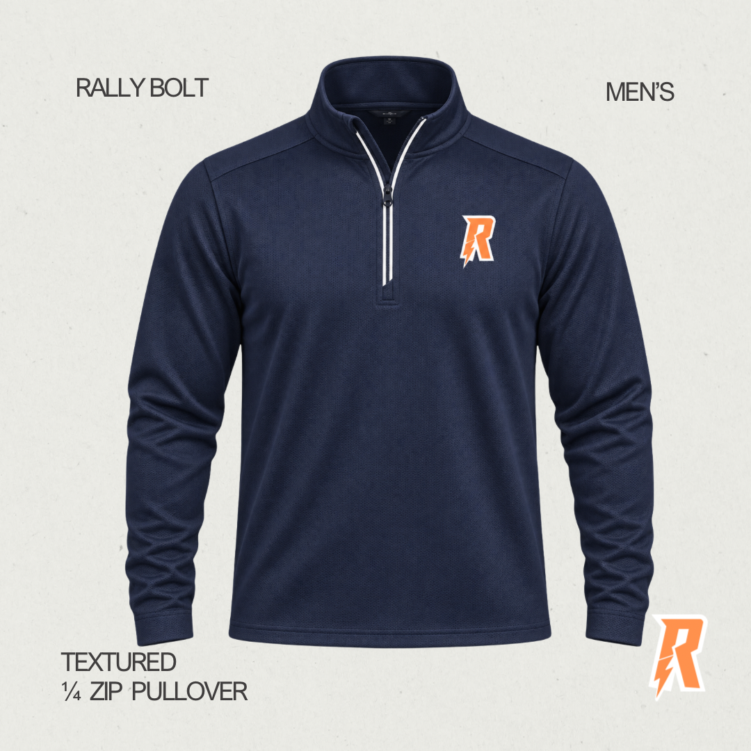 Rally Bolt Textured Men’s  1/4-Zip Pullover