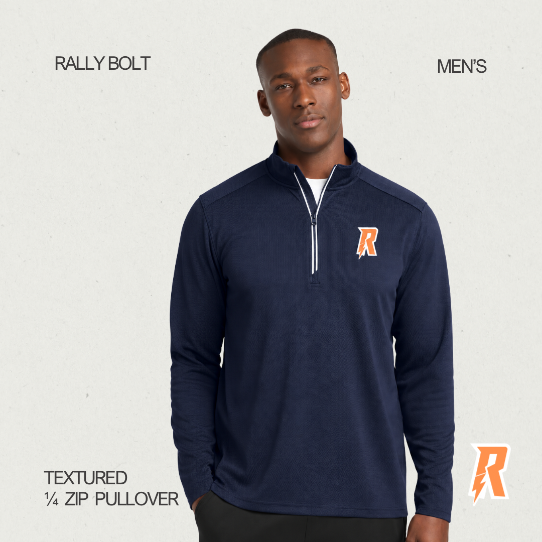 Rally Bolt Textured Men’s  1/4-Zip Pullover