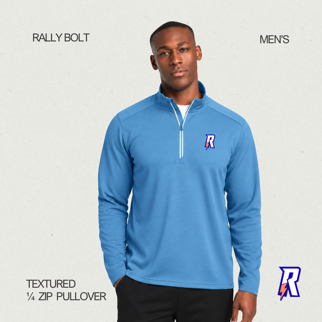 Rally Bolt Textured Men’s  1/4-Zip Pullover