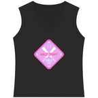 RallyGirl Diamond Diva Women's Sleeveless Competitor V-Neck Tee, by Rally Republic