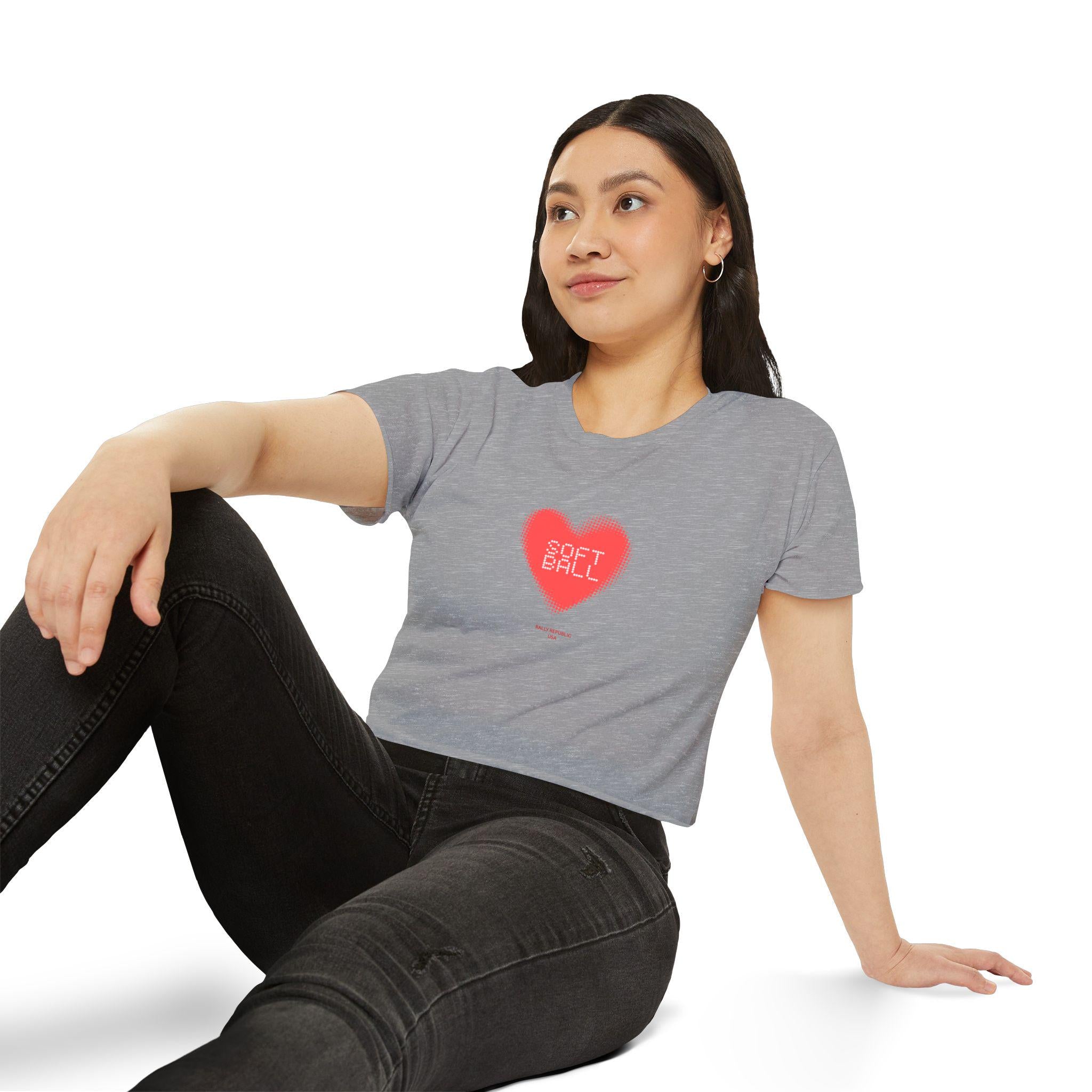 Softball Love Crop Top, by Rally Republic