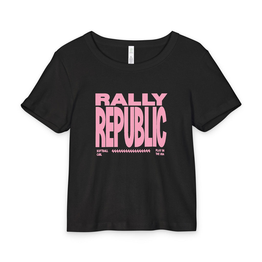 Rally Girl Softball USA Rib Baby Tee, by Rally Republic