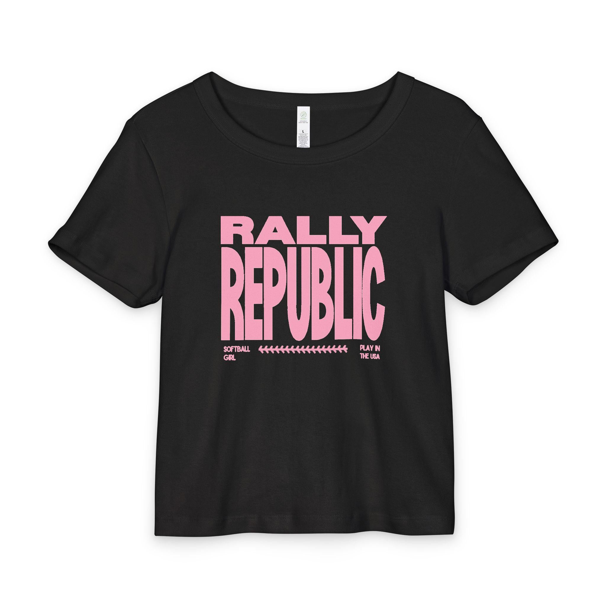 Rally Girl Softball USA Rib Baby Tee, by Rally Republic