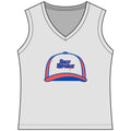Rally Cap Women's Sleeveless Competitor V-Neck Tee, by Rally Republic