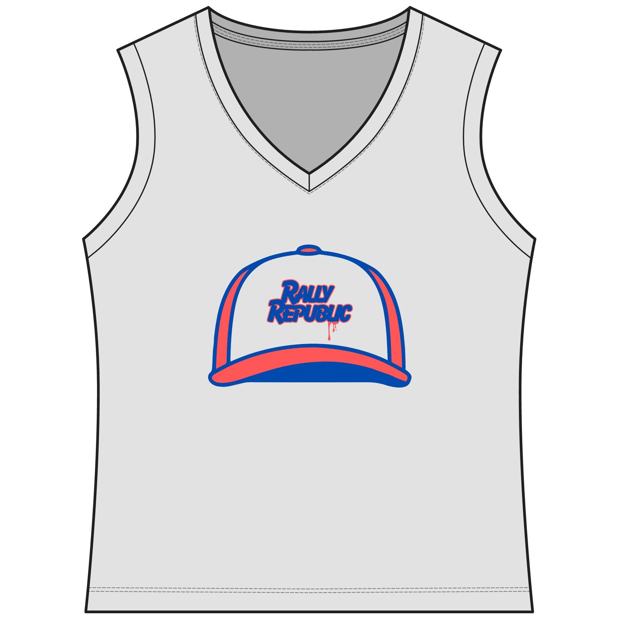 Rally Cap Women's Sleeveless Competitor V-Neck Tee, by Rally Republic