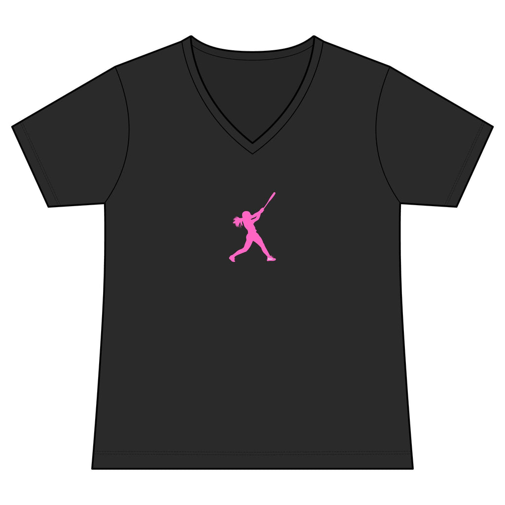 Rally Girl Signature Hitter Performance V-Neck Tee, by Rally Republic