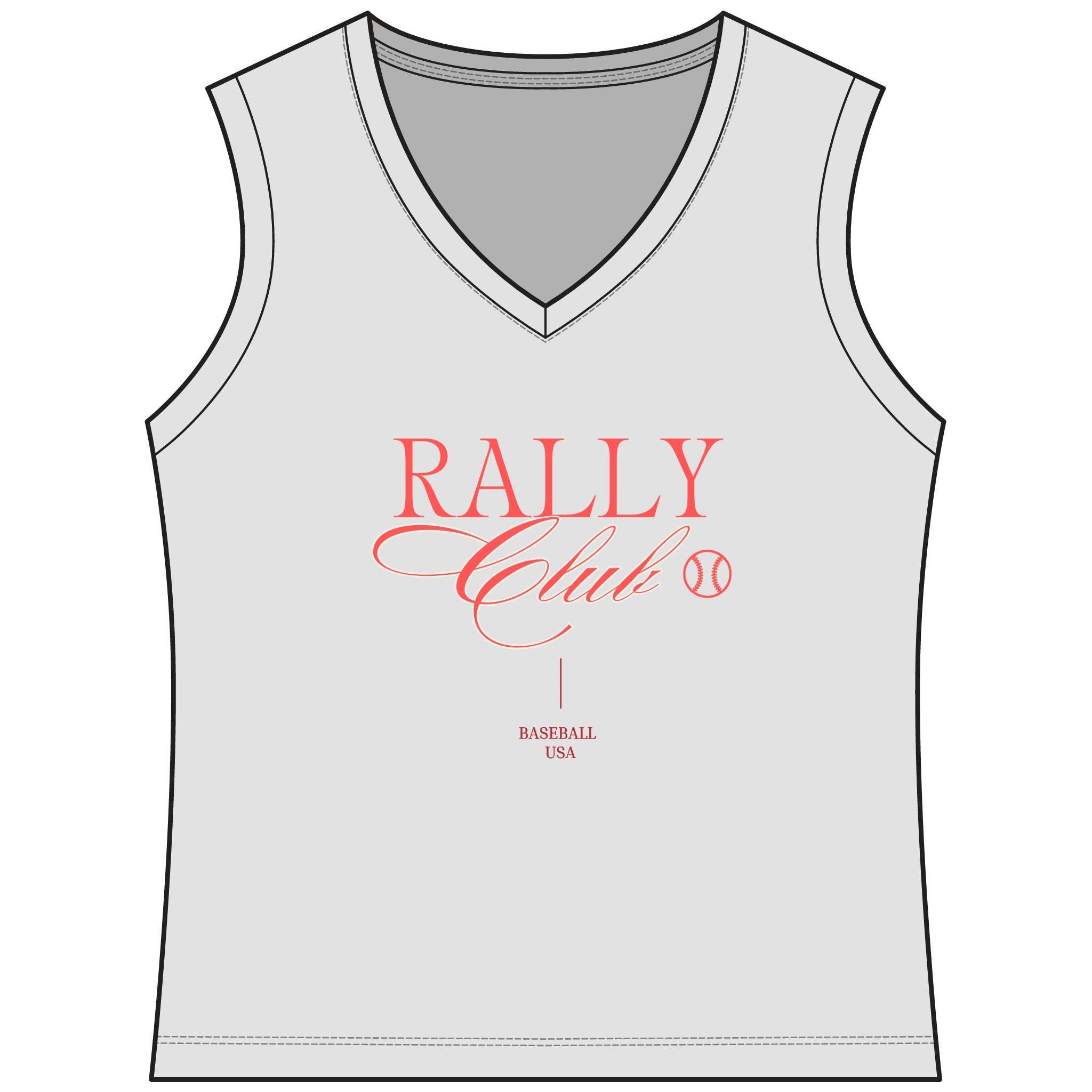 Rally Club USU Women's Sleeveless Competitor V-Neck Tee, by Rally Republic