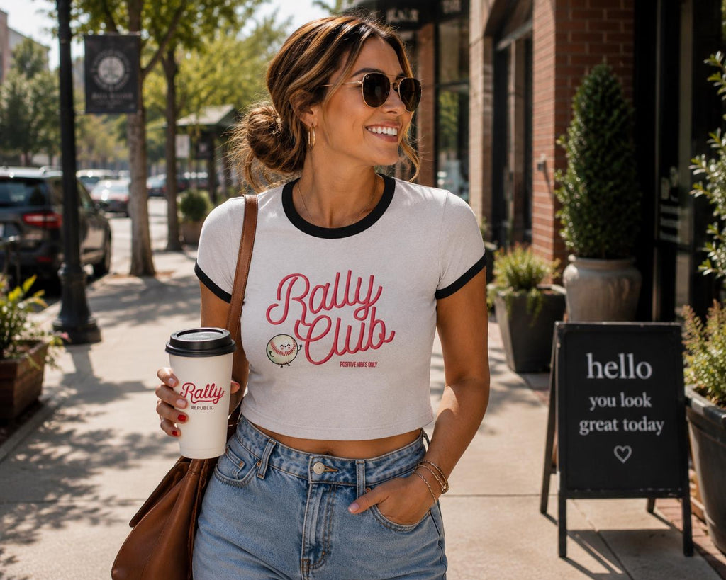 Rally Club Women's Ringer Tee, by Rally Republic