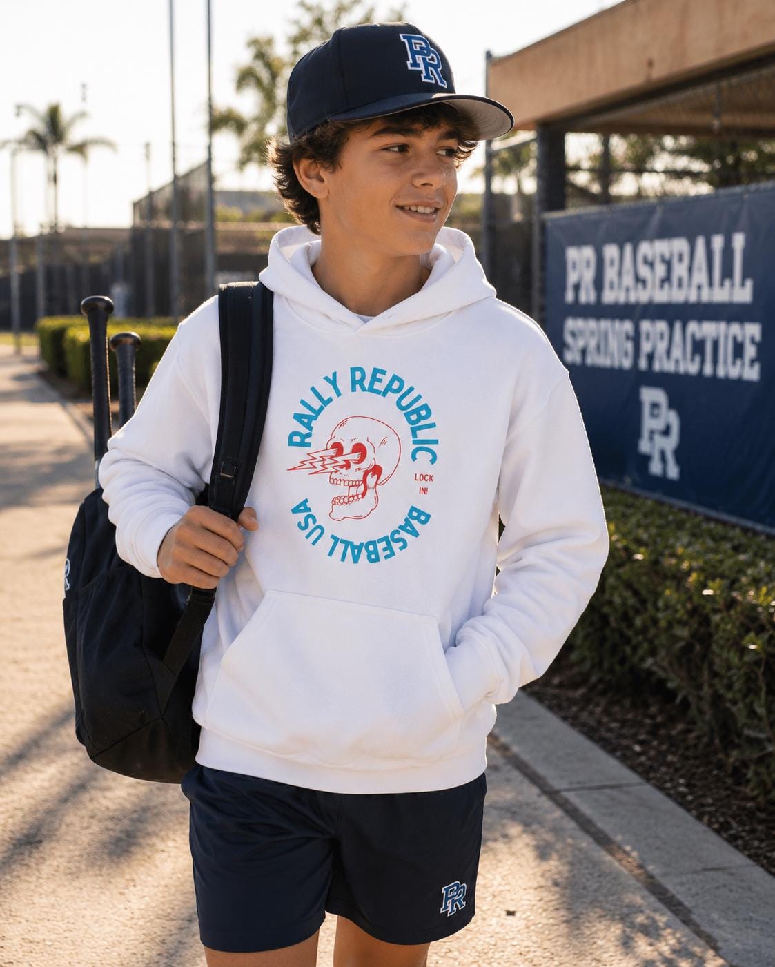 Rally Republic Baseball Lock In Youth Hoodie