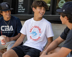 Rally Republic Baseball Lock In Kids Tee (red)