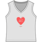 Softball Love Women's Sleeveless Competitor V-Neck Tee, by Rally Republic