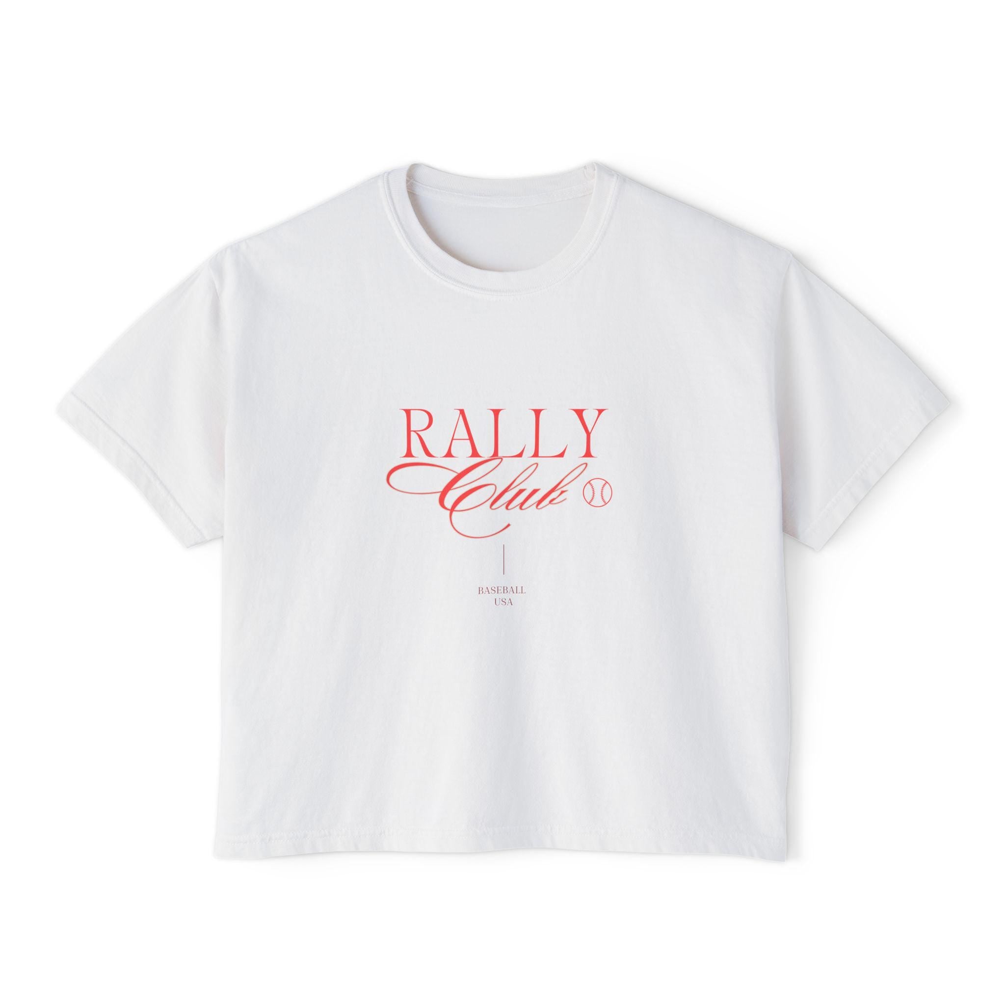 Rally Club Baseball Women's Boxy Tee, by Rally Republic