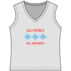 Ball Mom Energy Women's Sleeveless Competitor V-Neck Tee, by Rally Republic