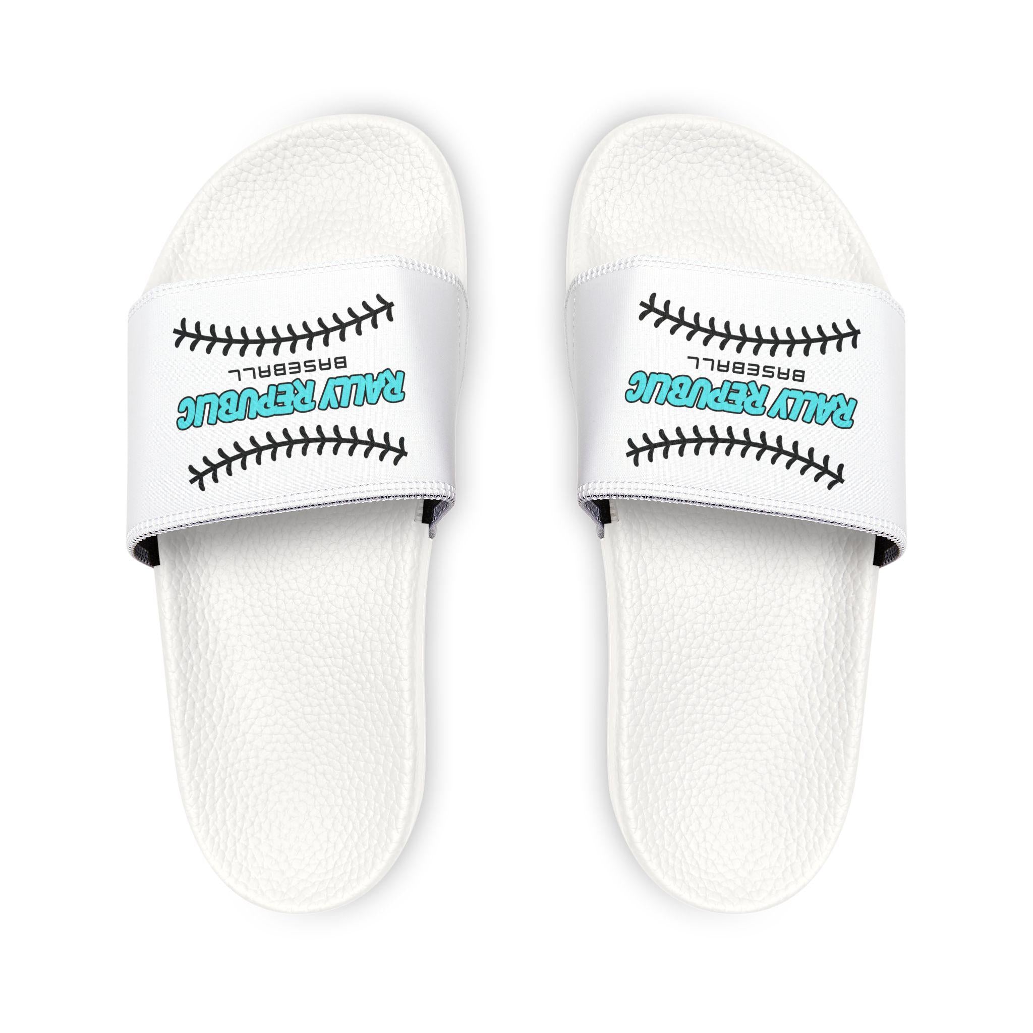 Rally Baseball Youth Removable-Strap Slides, by Rally Republic