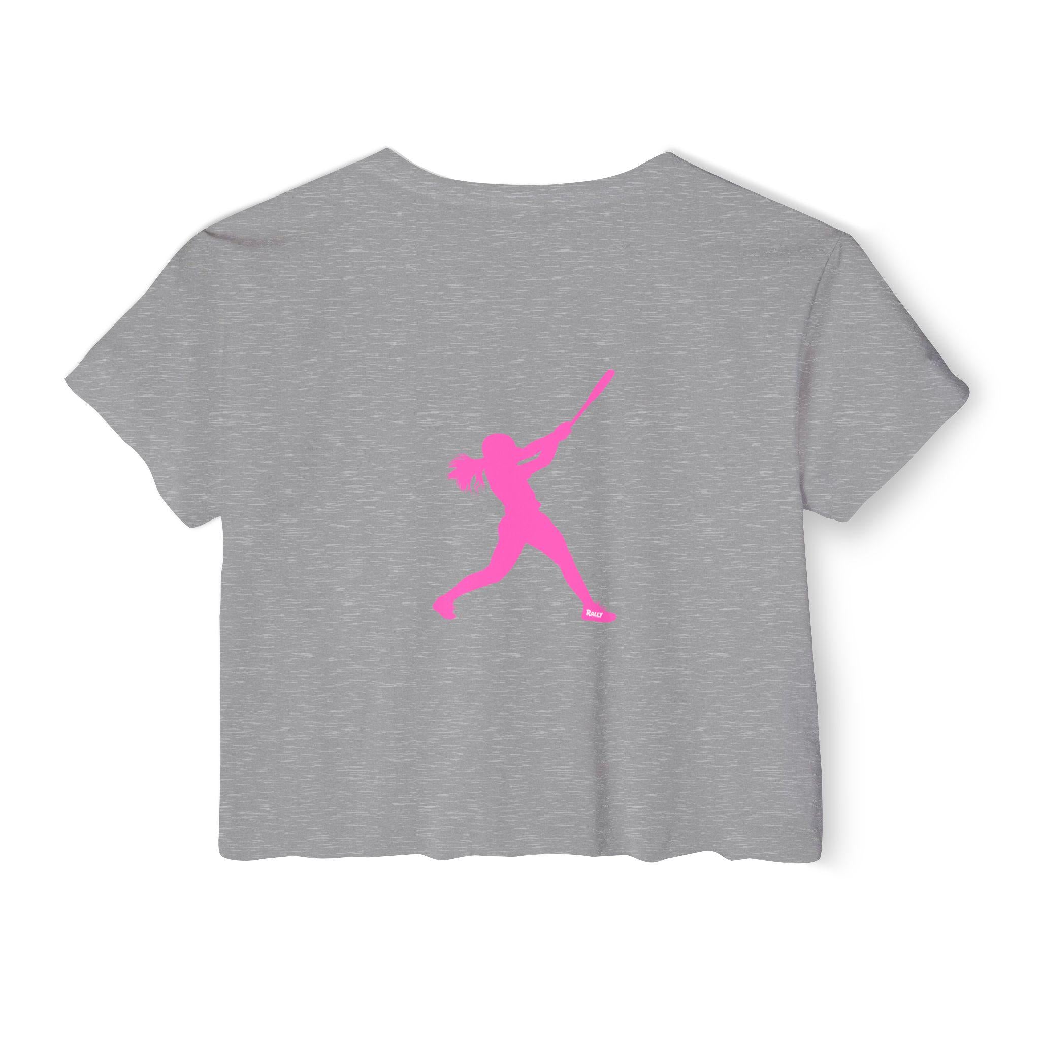 Rally Girl Signature Hitter Crop Top Tee, by Rally Republic