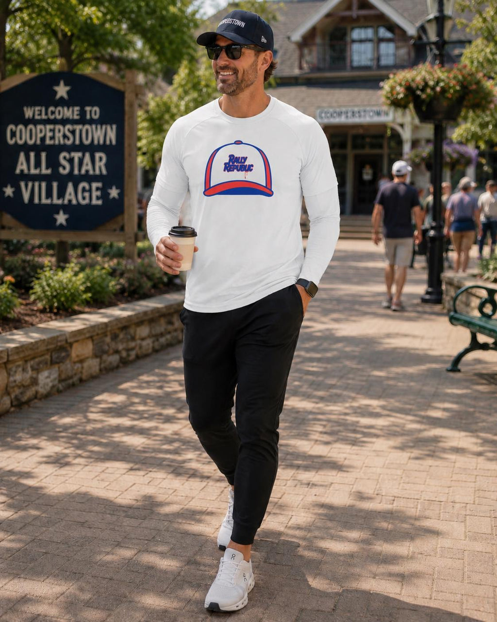 Rally Cap Long Sleeve Sport Tee, by Rally Republic