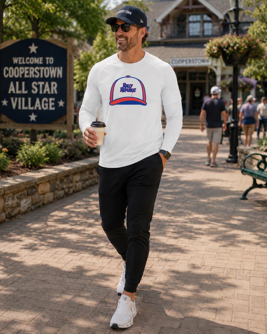Rally Cap Long Sleeve Sport Tee, by Rally Republic