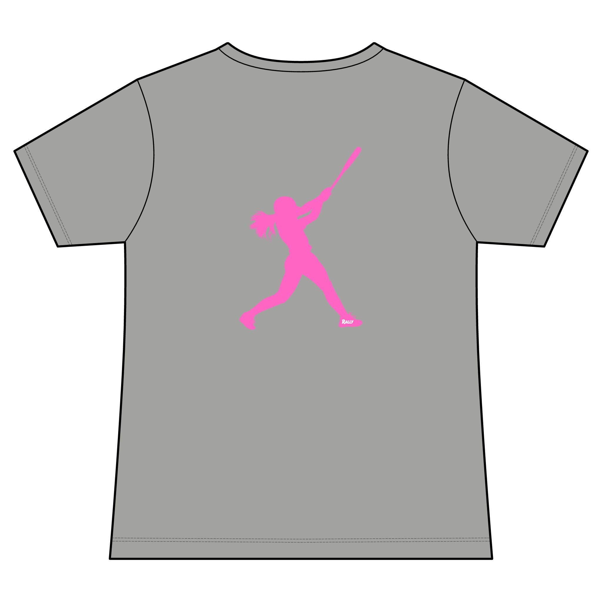 Rally Girl Signature Hitter Performance V-Neck Tee, by Rally Republic