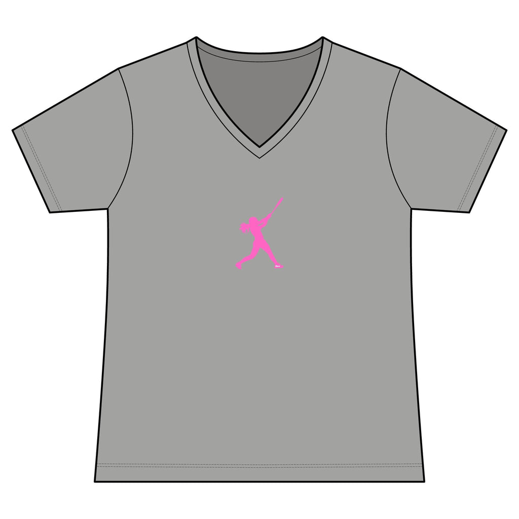 Rally Girl Signature Hitter Performance V-Neck Tee, by Rally Republic