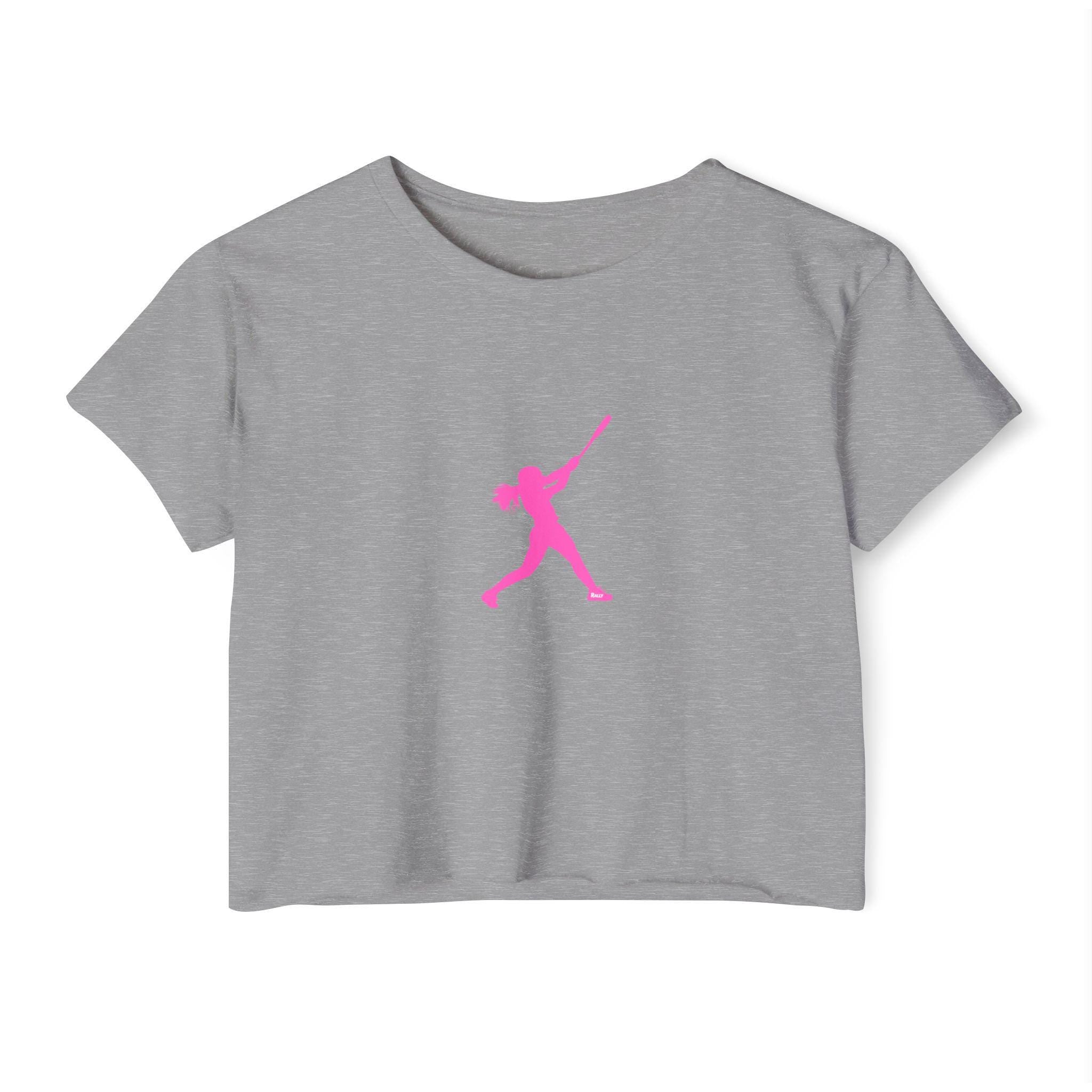 Rally Girl Signature Hitter Crop Top Tee, by Rally Republic
