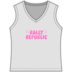 Rally Sparkles Women's Sleeveless Competitor V-Neck Tee, by Rally Republic