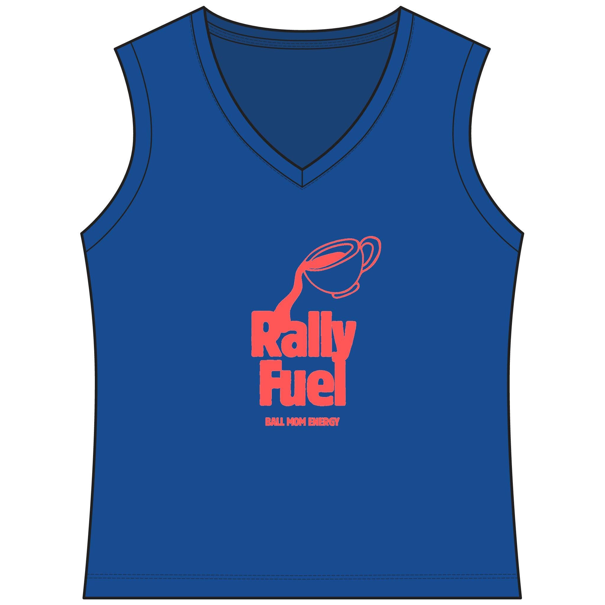 Rally Fuel BME Women's Sleeveless Competitor V-Neck Tee, by Rally Republic